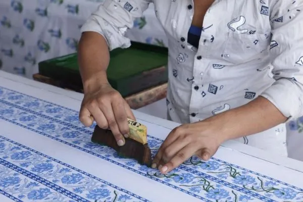 hand block printing process